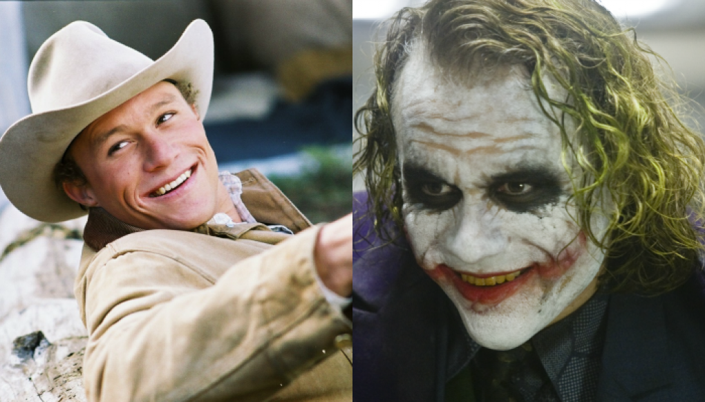 links: 'Brokeback Mountain' (2005), rechts: 'The Dark Knight' (2008)
