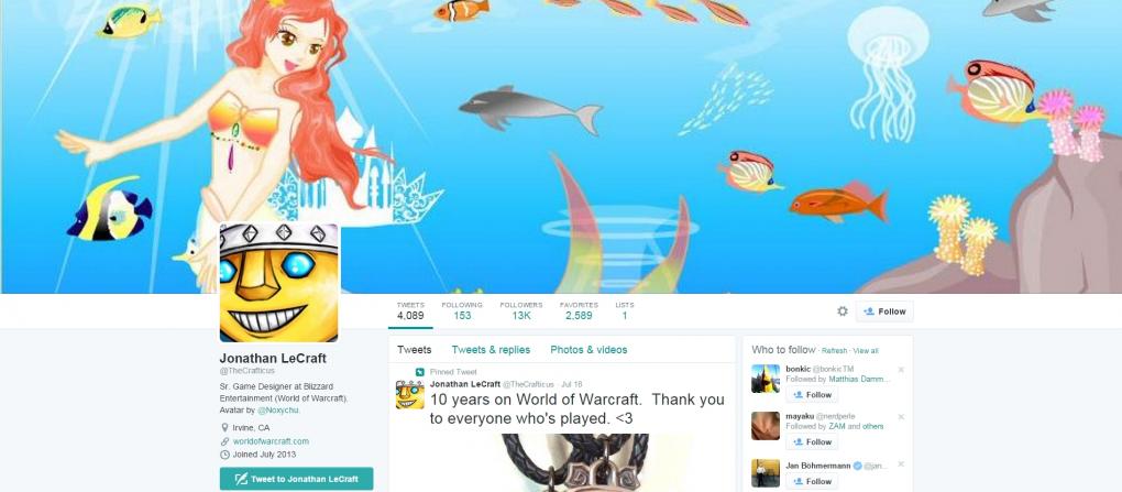So sieht aktuell der Twitter-Account von Jonathan LeCraft aus.