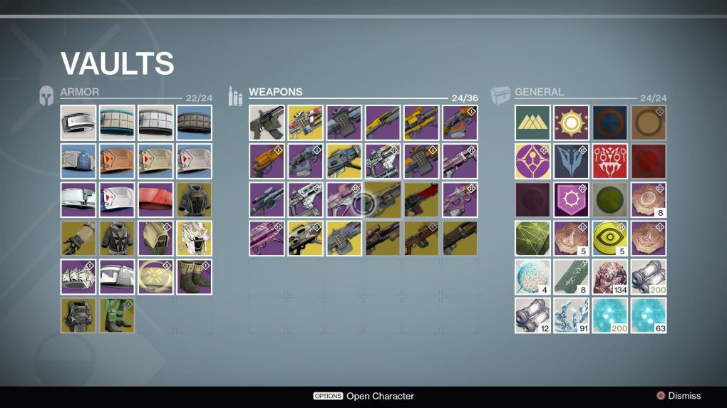 Endlich Platz: Mit dem neuen Destiny Patch haben Spieler endlich mehr Stauraum für ihre Ausrüstungsgegenstände.