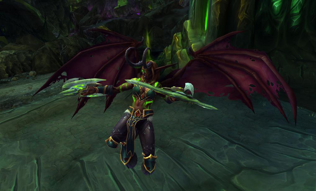 Doppelsprünge lassen Dämonenjäger in WoW: Legion höher springen. Und mit Flügeln können sie gleiten.
