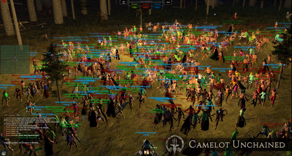 Hunderte Spieler im MMORPG Camelot Unchained von City State Entertainment