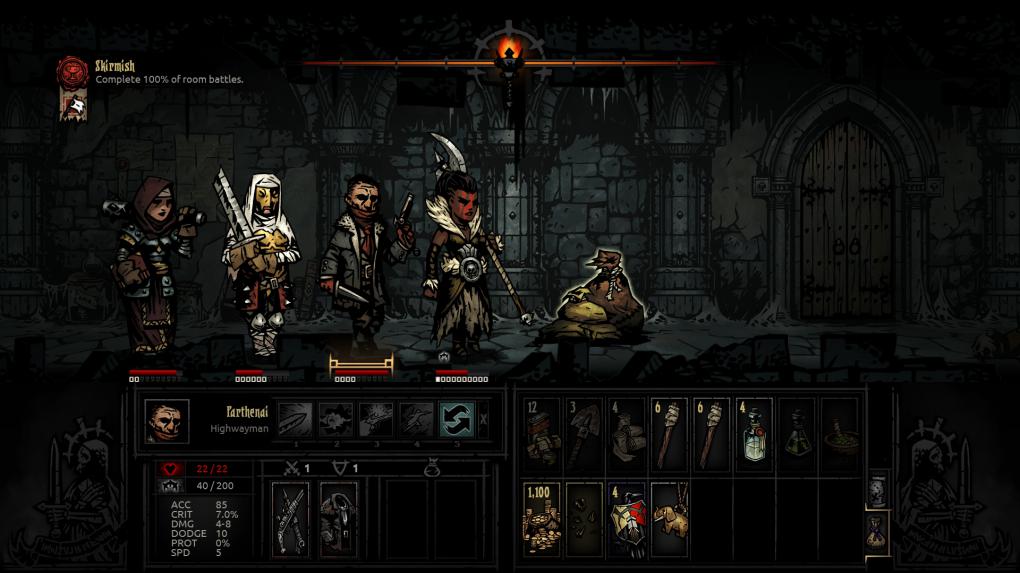 Ihr erkundet die Dungeons in 2D-Ansicht und wandert von links nach rechts.