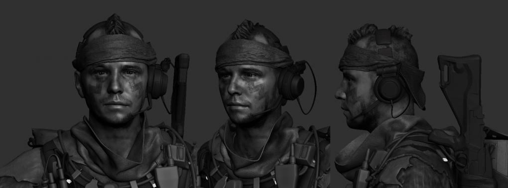 Das Charaktermodell eines Soldaten aus Doom 4: Die Detailverliebtheit ist imposant, das Design hingegen wirkt wie von der modernen Shooter-Stange.