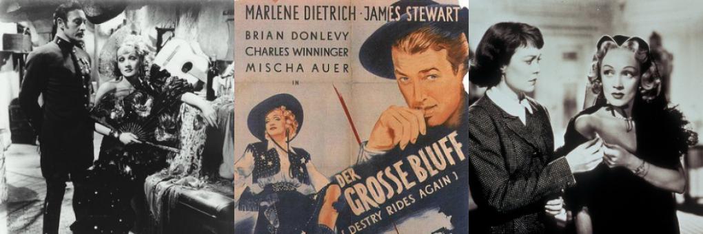 Links: 'Die spanische Tänzerin' (1935) / Mitte: Kinoposter zu 'Der große Bluff' (1939) / Rechts: 'Die rote Lola' (1950)