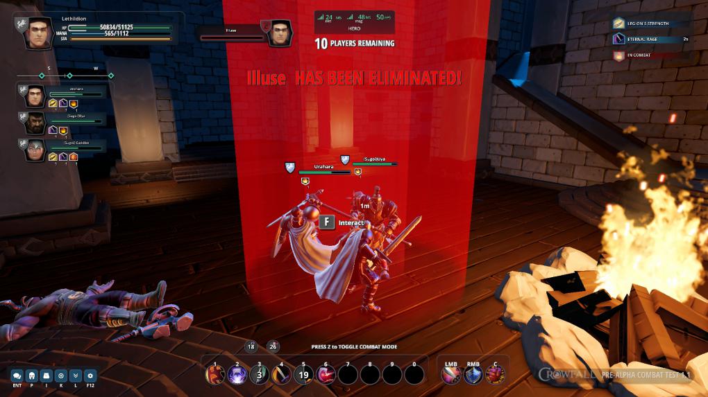 Alpha-Eindruck von Crowfall: Diesen Kampf in der Burg konnten wir für uns entscheiden.
