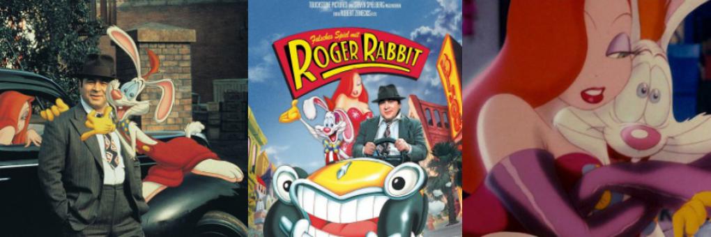 Eine ungewöhnliche Liebe in "Falsches Spiel mit Roger Rabbit": Der schusselige Hase Roger Rabbit hat die verwegene Jessica um den kleinen Finger gewickelt!