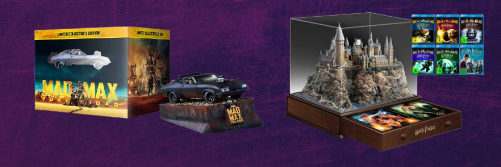 Für die leidenschaftlichen Sammler: Limited Collector´s Editions von "Mad Max: Fury Road" und der "Harry Potter"-Filmreihe.
