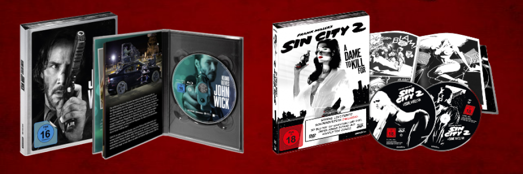 Mediabooks zu "John Wick" und "Sin City 2: A Dame to Kill For".