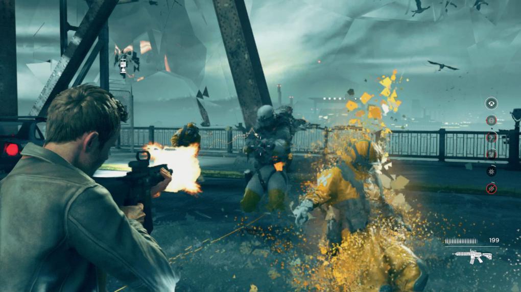 Quantum Break bietet in den häufigen Gefechten gute Action-Unterhaltung, aber es fehlt das letzte Stück Genialität (PC).