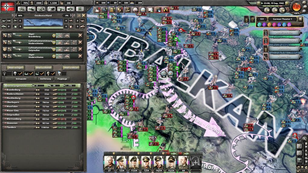 Auf den ersten Blick wirkt Hearts of Iron 4 - 
wie die Vorgänger - relativ unübersichtlich.