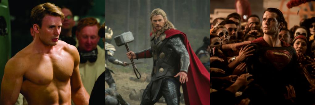 Captain America und Superman sind sich schon ziemlich ähnlich. Thor setzt noch das Cape drauf.