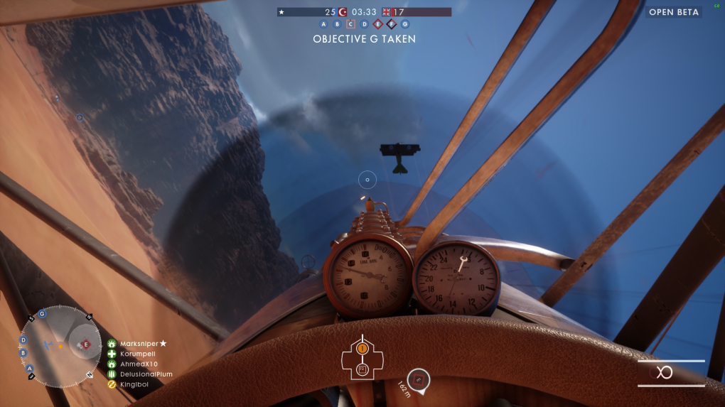 Die Dogfights gehören eindeutig zu den Highlights von Battlefield 1. Als PC-Spieler sollte man hier auf ein Gamepad zurückgreifen.