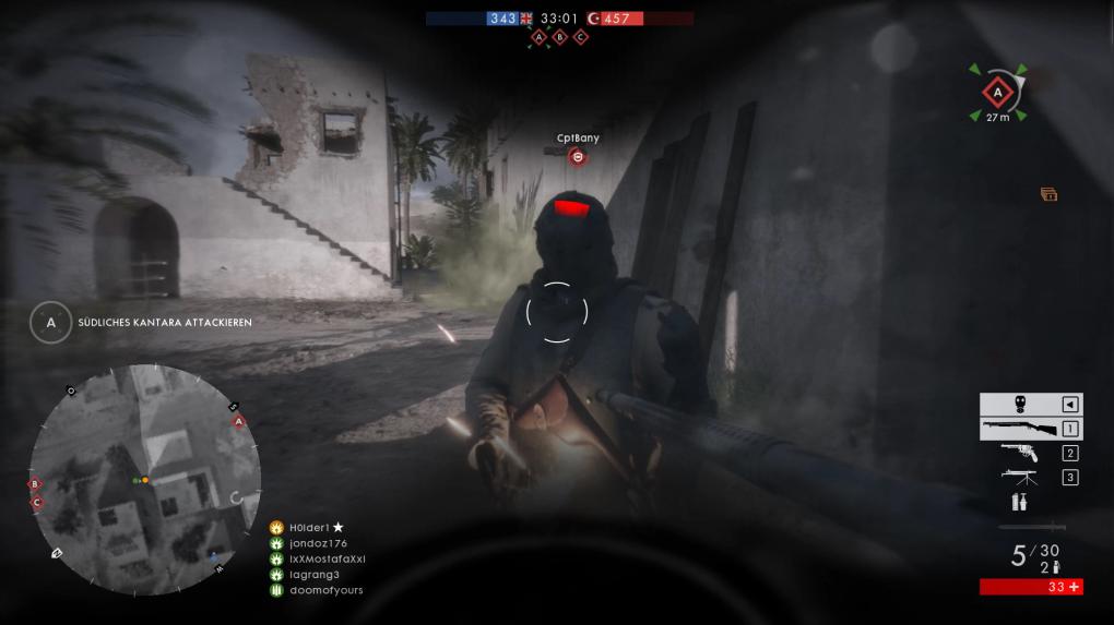 Battlefield 1: Jemanden mit dem Bajonett abzustechen ist zwar irgendwie cool, aber es beeinflusst die Waffeneigenschaften negativ.