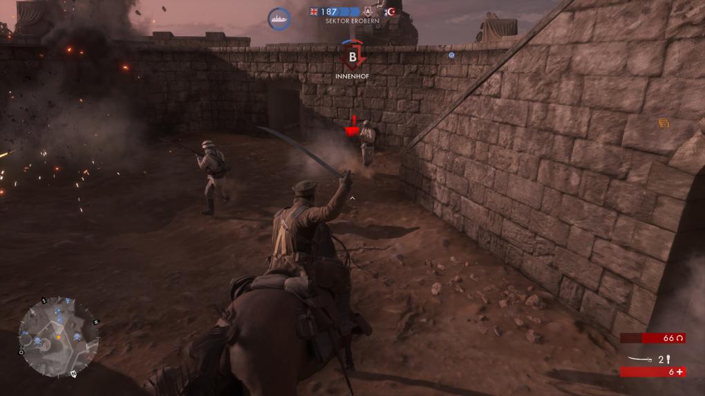 Battlefield 1: Pferde sind sehr schnell und die Krummsäbel des Reiters absolut tödlich.