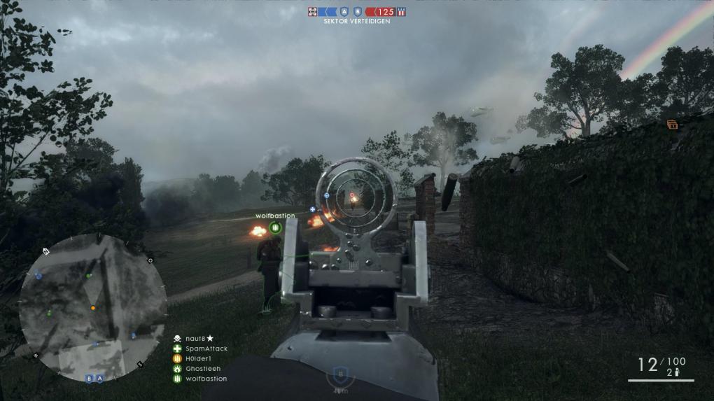 Battlefield 1: Mit etwas Gegensteuern ist die BAR 1918 (Sturm) auch auf mittlere Entfernung zielsicher.