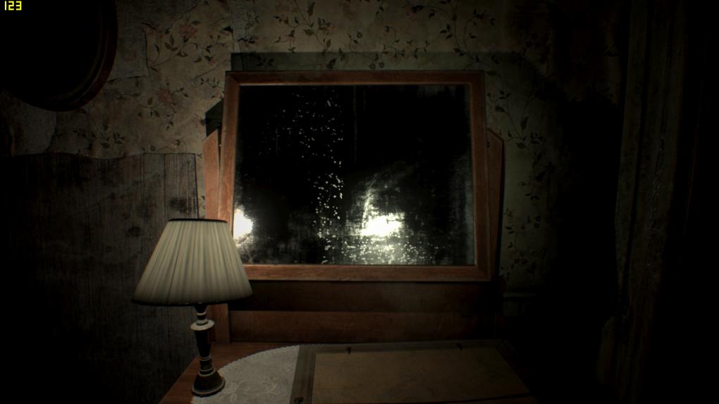 Hilfe, wir sind ein Vampir. Nein, die Spielfigur existiert nicht im Screen-Space, kann also auch nicht mittels Screen-Space-Reflections wiedergespiegelt werden. Gleiches gilt für die Wand hinter uns.