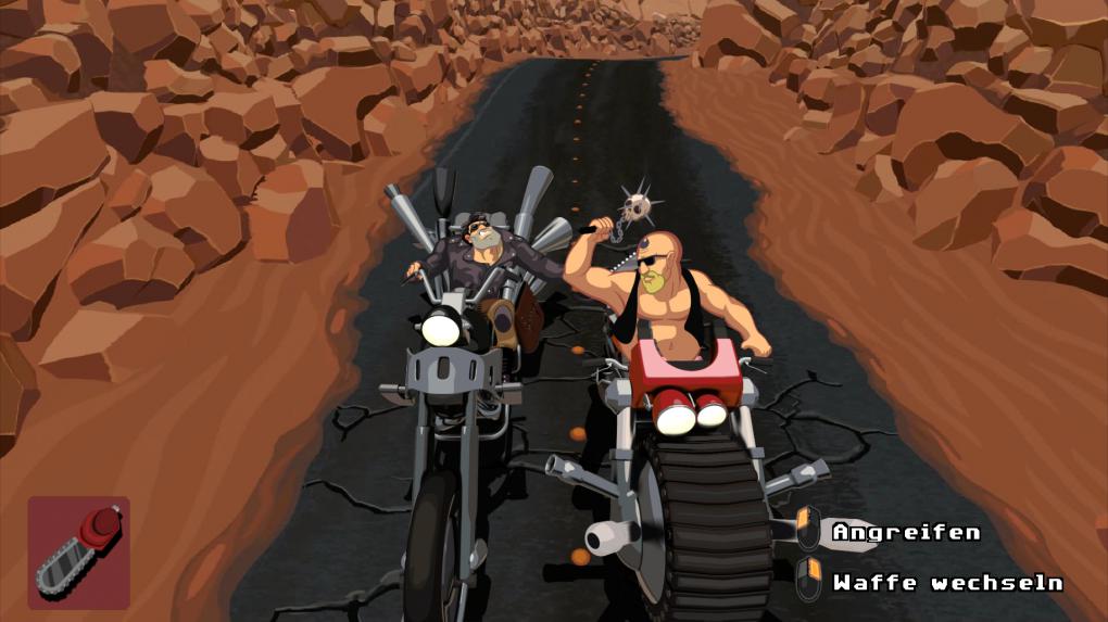 Die Actionsequenzen, bei denen ihr euch mit anderen Bikern prügeln müsst,um Ausrüstung oder Waffen zu bekommen, gehören nicht zu den besten Elementen im Spiel.
