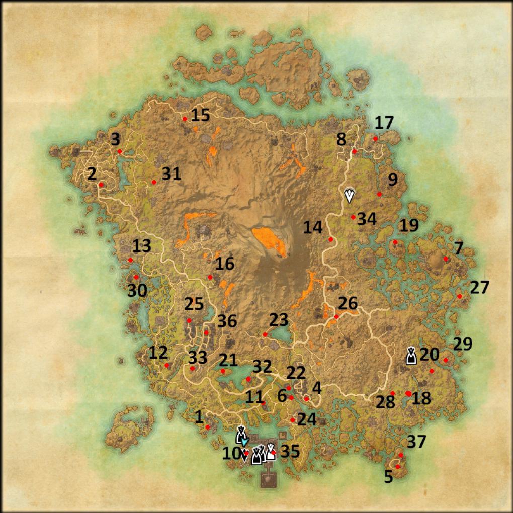 TESO: Morrowind: Alle 36 Lektionen von Vivec auf einen Blick.