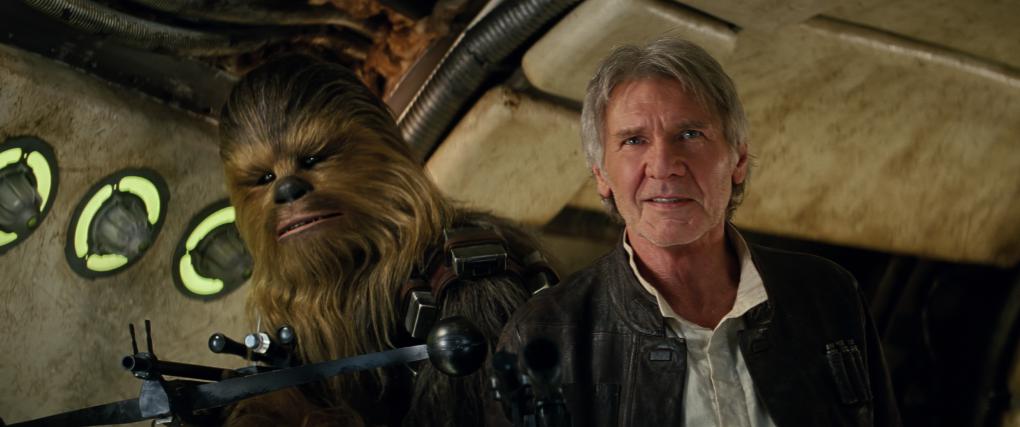 Han Solo ausser Form in 'Star Wars: Das Erwachen der Macht' (2015).