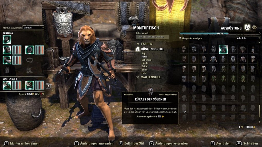 <strong>TESO:</strong> Update 17 - Offizieller Leitfaden zum Montursystem - Hier suchen wir uns einen schicken Stil für unseren Brust-Slot aus.&nbsp;
