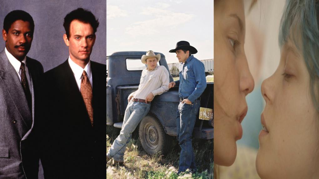 Szenen aus "Philadelphia", "Brokeback Mountain" und "Blau ist eine warme Farbe"