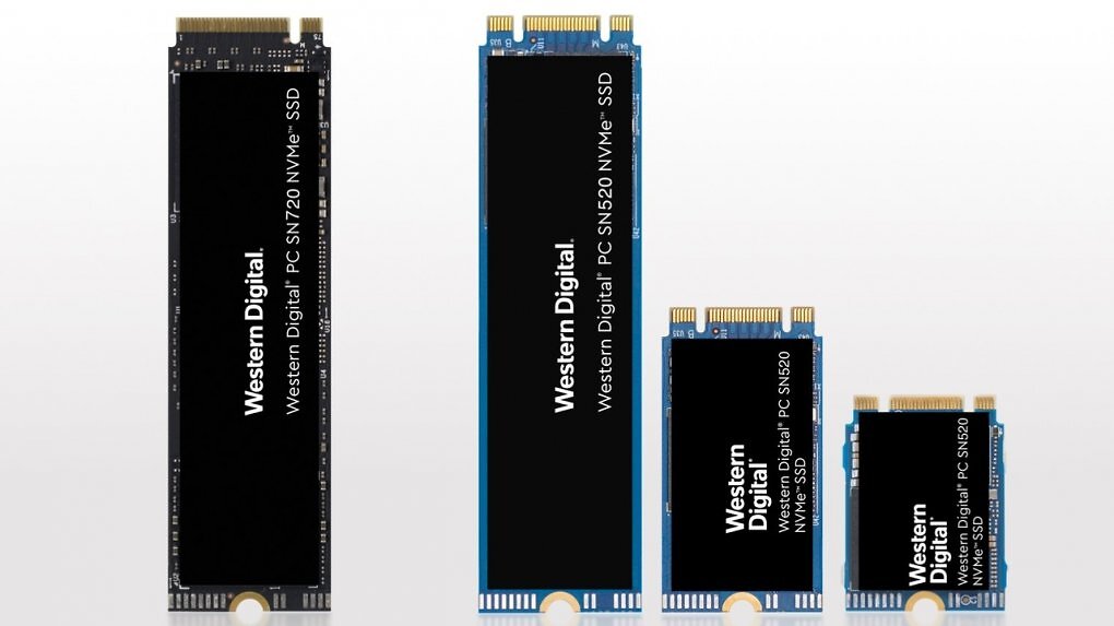 Western Digital SN720-SDD mit verschiedenen M.2-Längen
