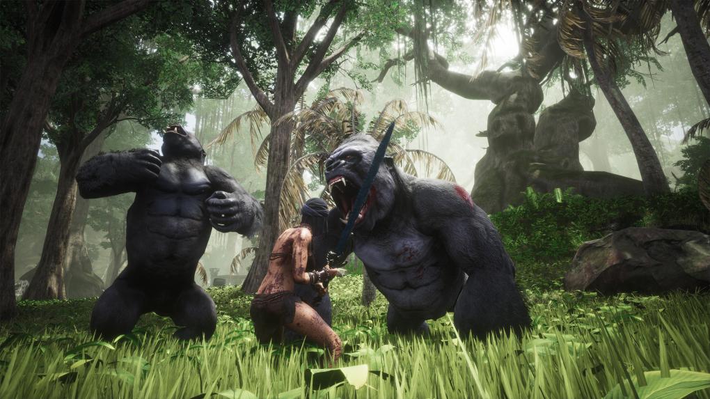 Menschenaffen wie diese Gorillas bevölkern einen großen Teil des Sumpf-Dschungel-Gebietes und stellen mittelstufige Spieler im Duo schon mal vor größere Probleme. Wahrscheinlich trefft ihr auch im neuen Dungeon auf die haarigen Entferntverwandten.