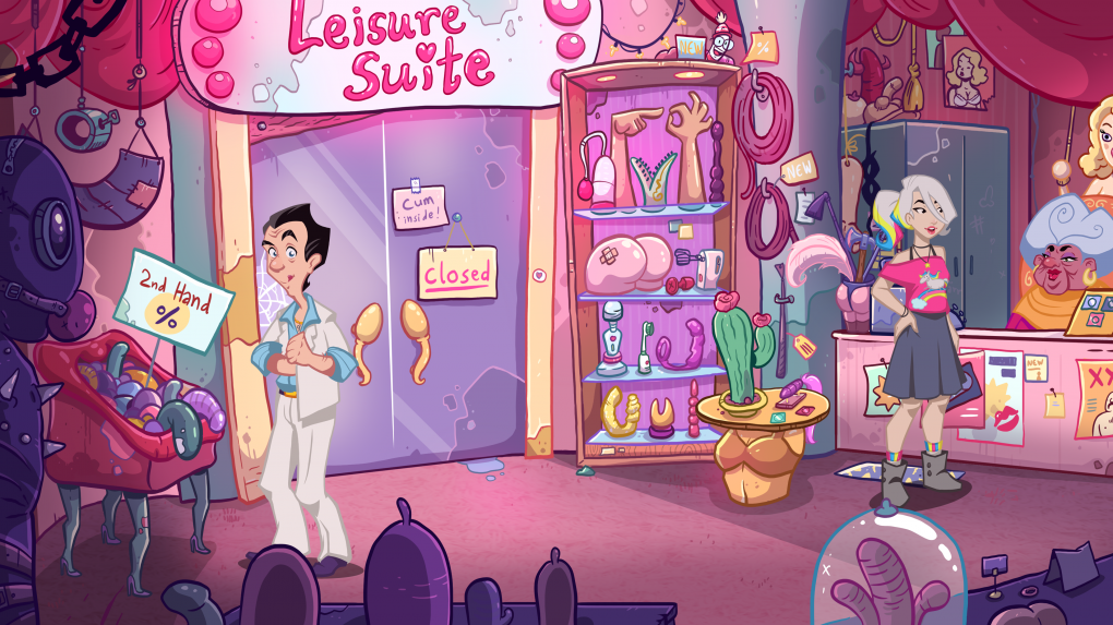Was darf im neuen Larry-Abenteuer natürlich nicht fehlen? Ein Sex-Shop!