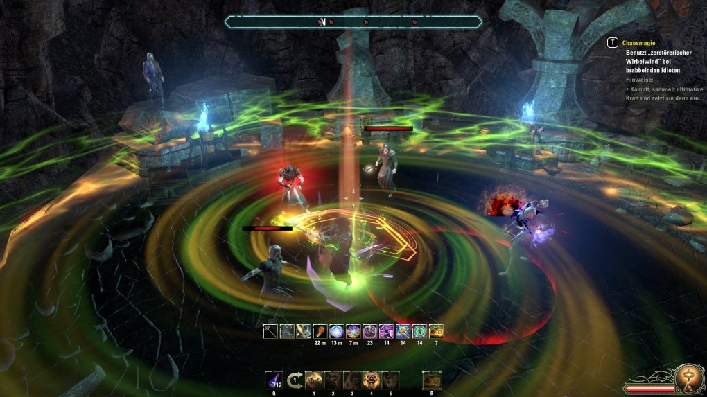 <strong>TESO:</strong> Elsweyr - PvP-Artefaktwaffe Volendrung: Wenn ihr euer Ultimate&nbsp;Zerstörerischer Wirbelwind aktiviert, segnen Gegner reihenweise das Zeitliche.