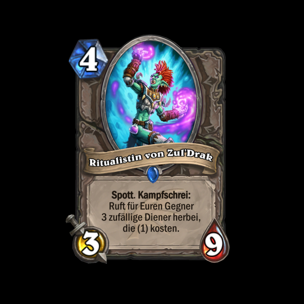 Die Ritualistin aus Zul'Drak aus der Hearthstone-Erweiterung Erbe der Drachen
