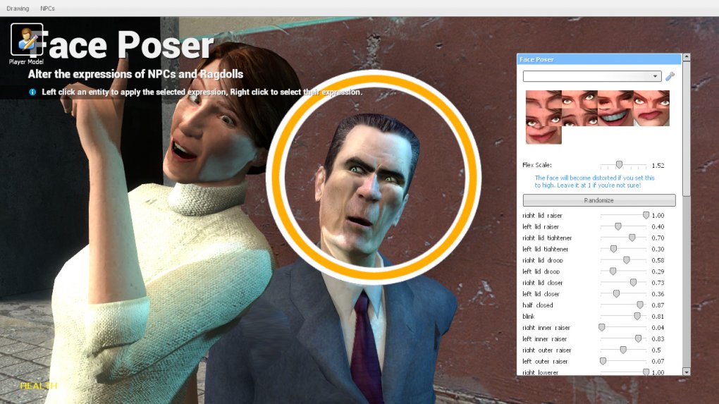 Lange Zeit gehörten die Funktionen zum Verziehen der Gesichtszüge zu den beliebtesten Features in GMod. Dadurch konnten Spieler nämlich teils absurd komische Fratzen erstellen.