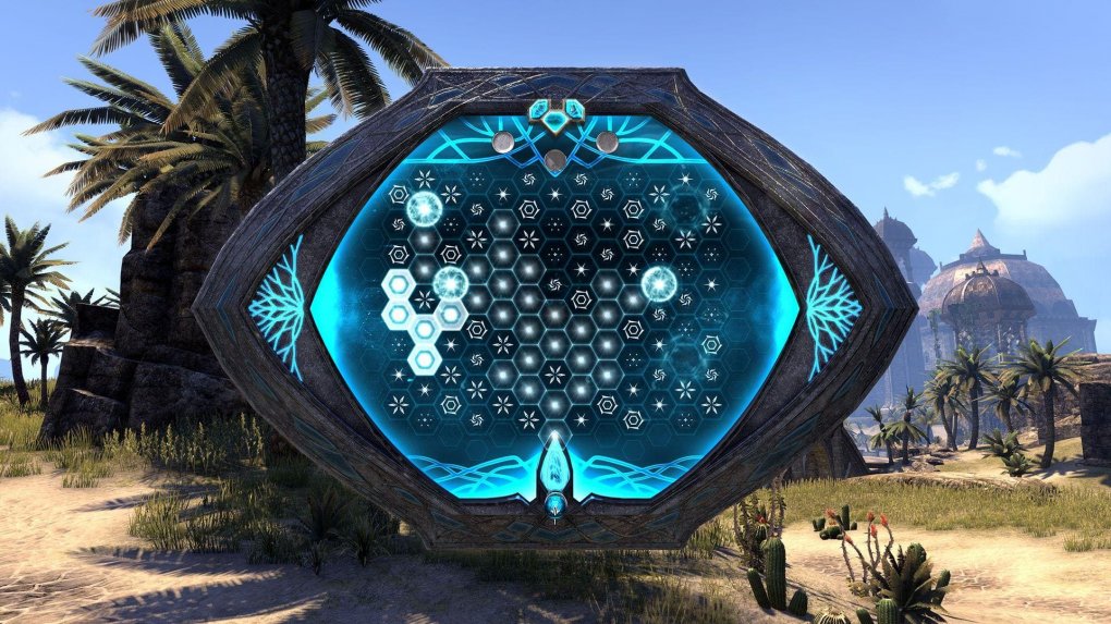 TESO: Greymoor - FAQ zum Antiquitätensystem: Wählt Facetten aus und bewegt euch über das Brett, um Fokuspunkte einzunehmen.