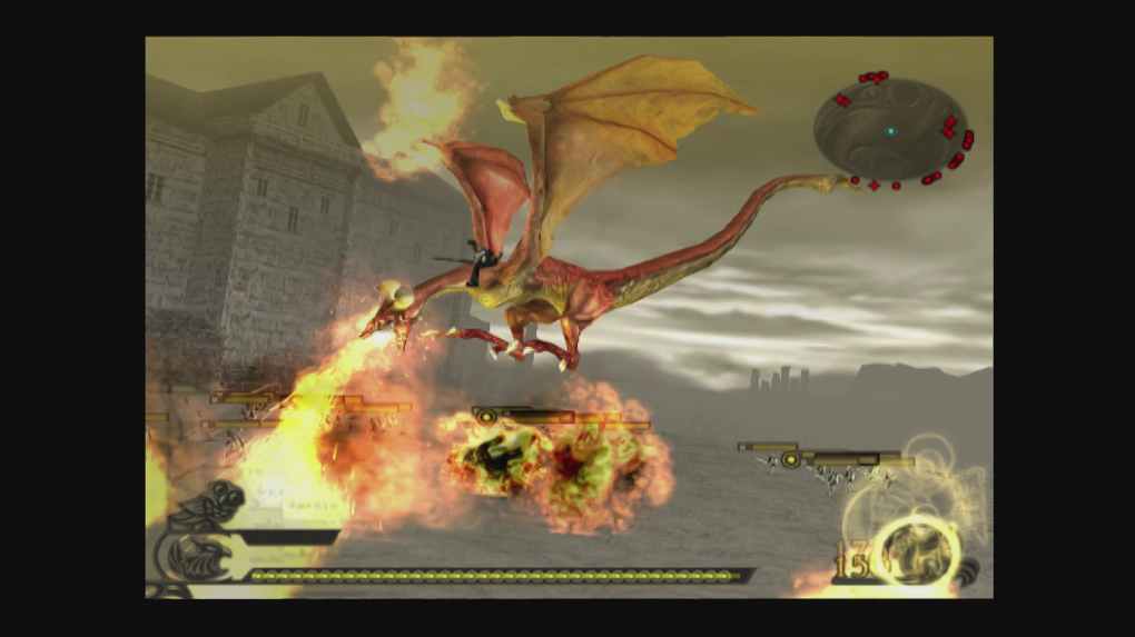 Tod von oben: Das spielerische Highlight im monotonen Drakengard-Gemetzel ist euer Drache Angelus. Sie bringt neben Feuerkraft auch eine starke Persönlichkeit mit.