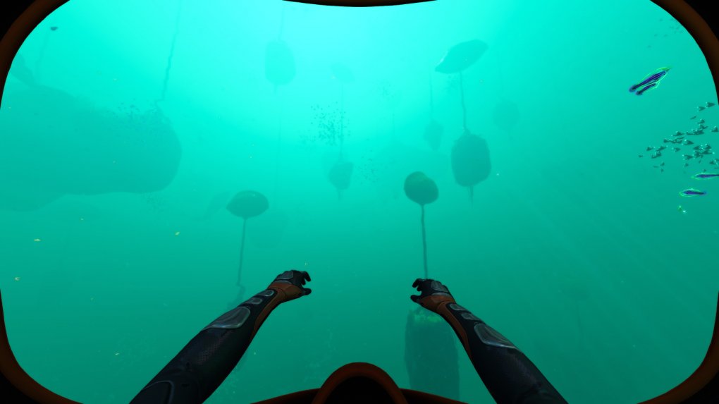 Die Wasserfarbe und das Flair der unterschiedlichen Biome sind nicht nur zur Unterhaltung da – sie erleichtern euch auch die Navigation auf Sicht enorm.