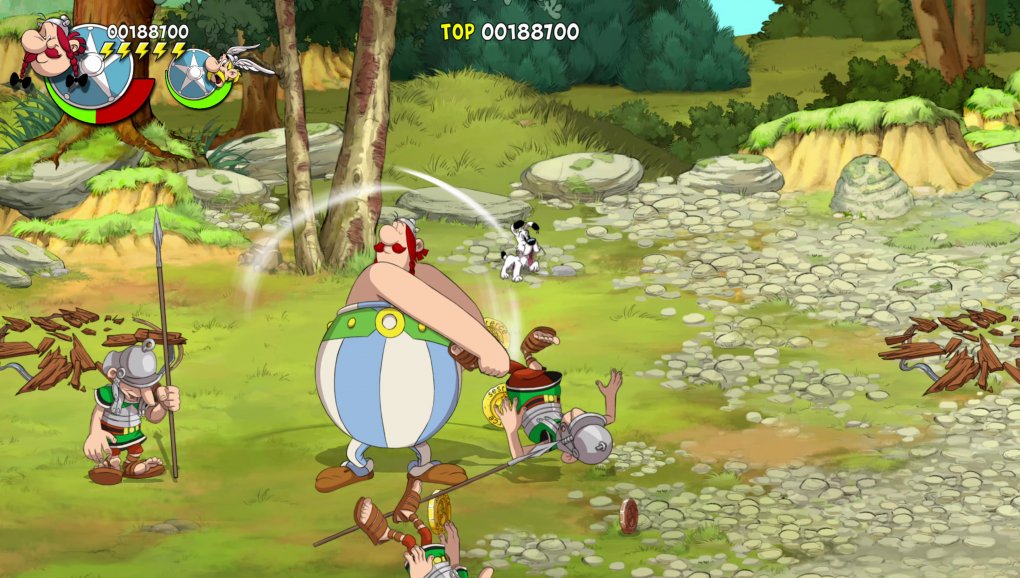 Mit Obelix kann man die Römer auch hin und her schlagen. Der Charme der Comic-Vorlage wird also gut eingefangen.