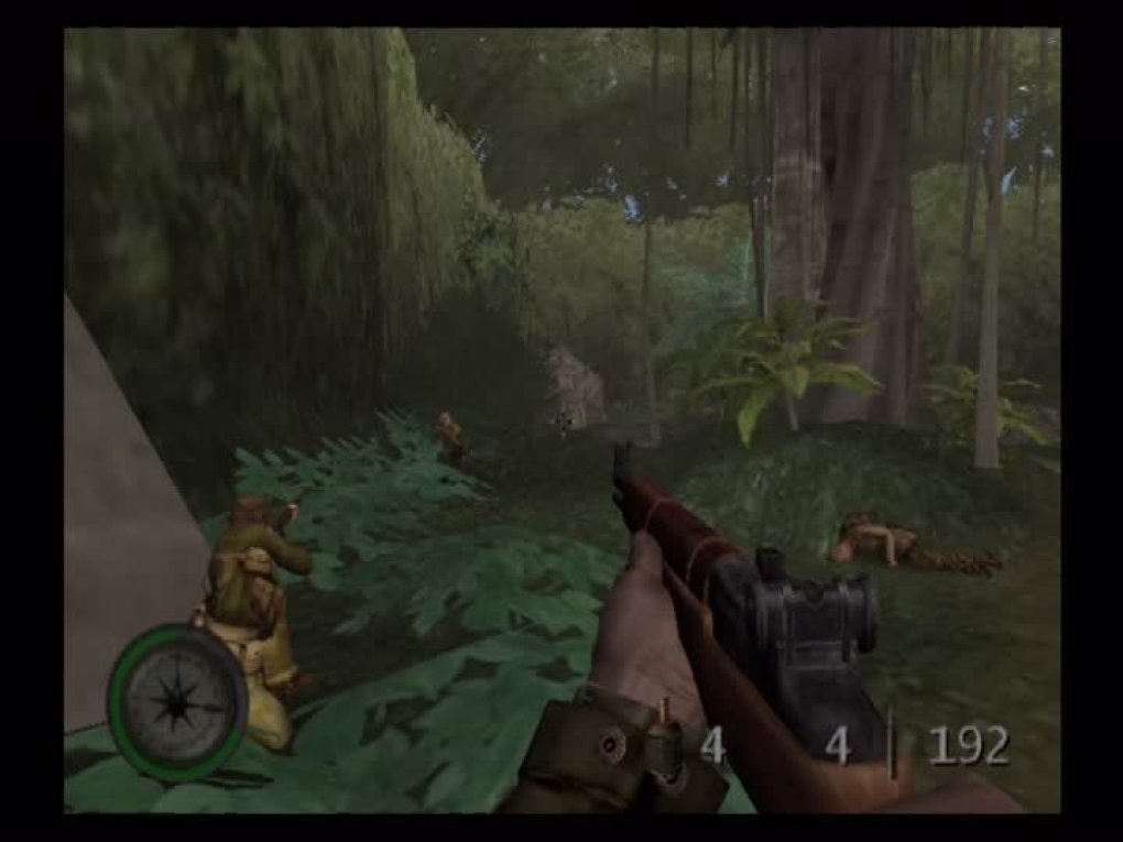 Das neue Setting von Medal of Honor: Rising Sun brachte auch spielerische Probleme mit sich. Das dichte Blattwerk und die vielen Grün- und Brauntöne erschwerten bisweilen die Übersicht in den Dschungel-Levels.