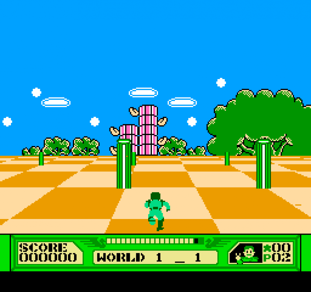 Während Sakaguchi das Gameplay-Design der von Space Harrier inspirierten Schießerei The 3-D Battles of WorldRunner verantwortete, kümmerte sich das iranisch-amerikanische Coding-Genie Nasir Gebelli um die Programmierung.