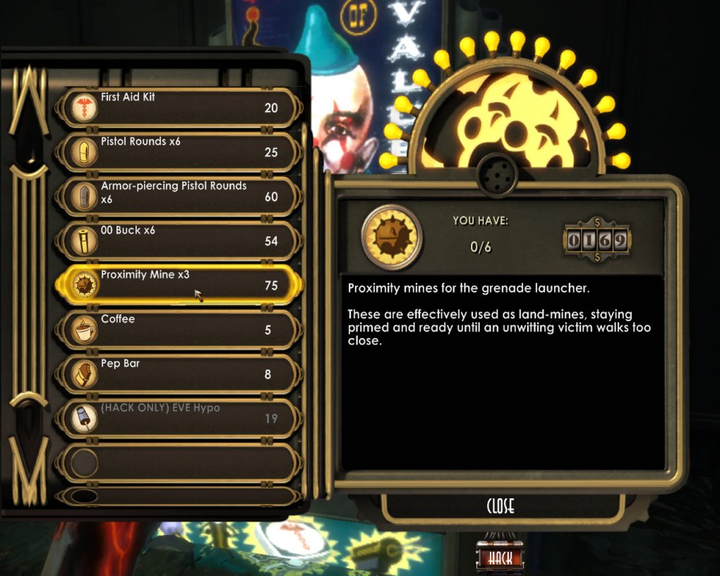Klassische Händler findet ihr in Rapture nicht. Stattdessen kauft ihr euch Munition und Power-Ups an Automaten.