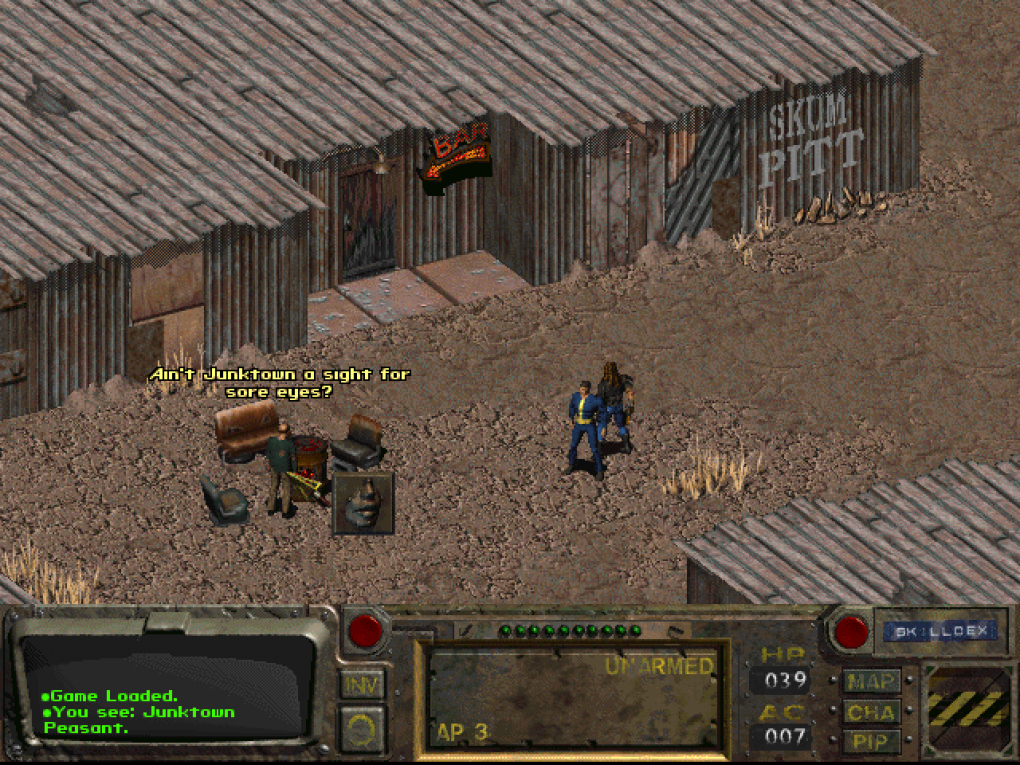 Der Umgangston in Junktown ist ruppig und gewürzt mit viel Sarkasmus. Humor spielt in der von Fallout dargestellten Postapokalypse eine wichtige Rolle.