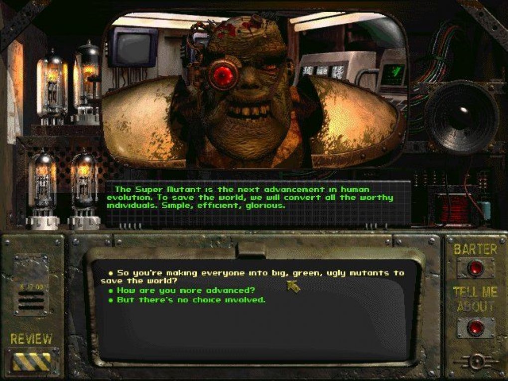 Der Lieutenant agiert als rechte Hand des Meisters. Der Supermutant ist hochintelligent und will dem Spieler im späteren Verlauf auch ans Leder.