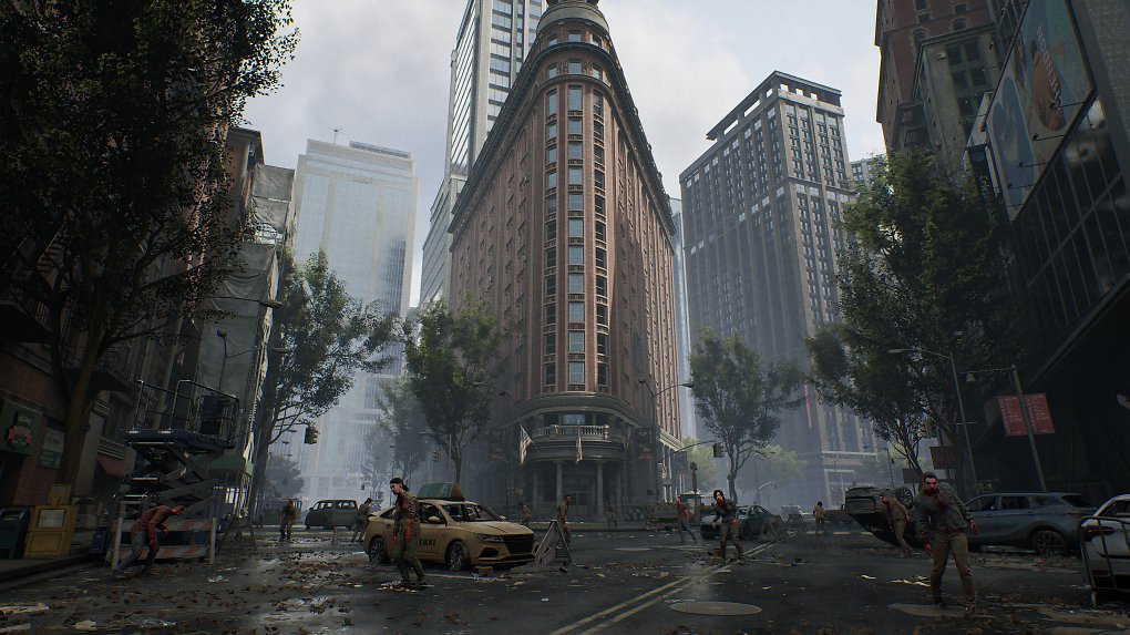 EIne Straße mit Zombies