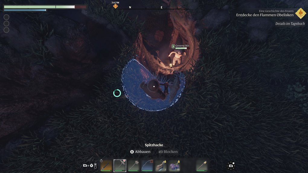 Zwei Spieler graben einen Tunnel durch die Erde