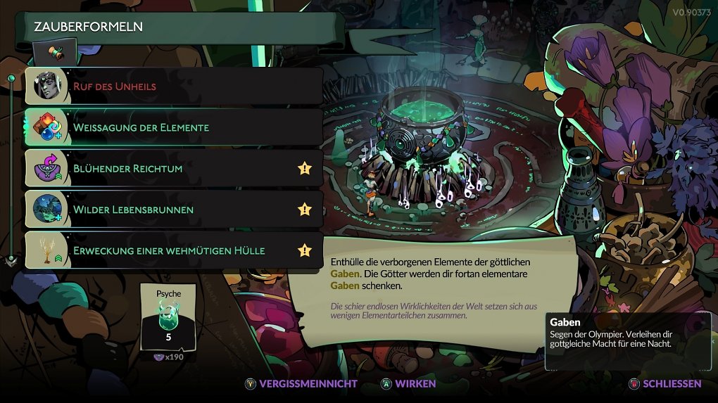 Im Hexenkessel schalten wir permanente Upgrades frei.