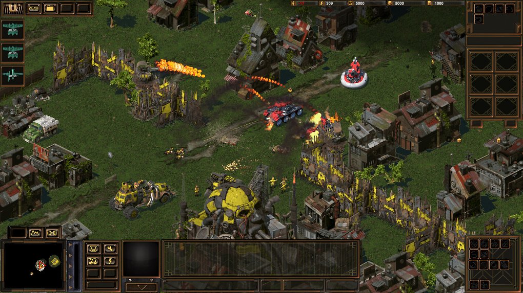 Im Bild sieht man eine Auseinandersetzung zwischen den Warband Tribes und dem Imperium in D.O.R.F.