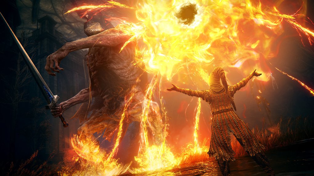 Der Befleckte beschwört ein Flammeninferno.