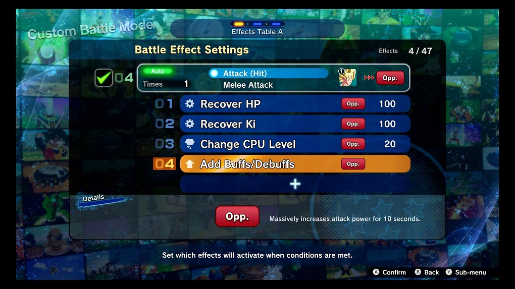 Custom Battles Einstellungen