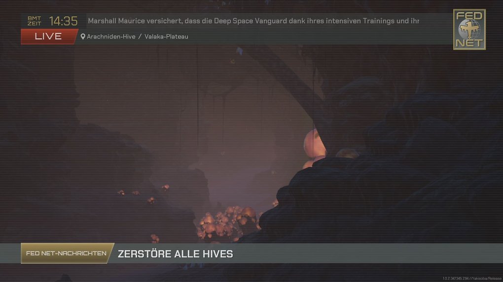 Nachrichtenschirm von Mission.
