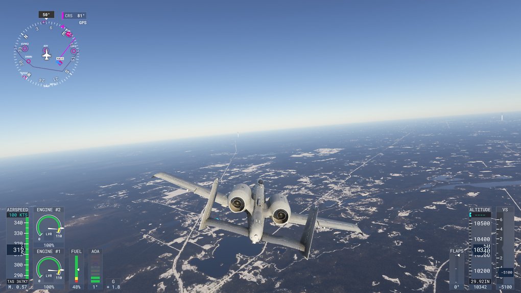 Microsoft Flight Simulator 2024 AC-10 Thunderbird über Kanada
