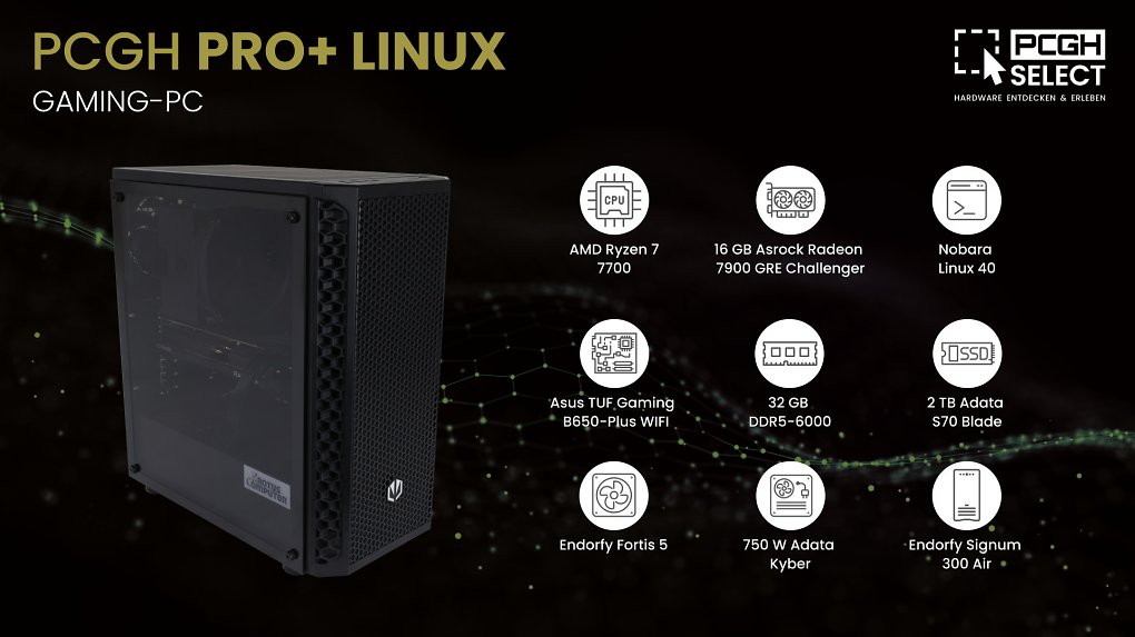 <strong>Unser PCGH Pro+ Linux Gaming-PC mit Krotus: </strong>Das AMD-Powerhouse mit vorinstalliertem Nobara Linux 40