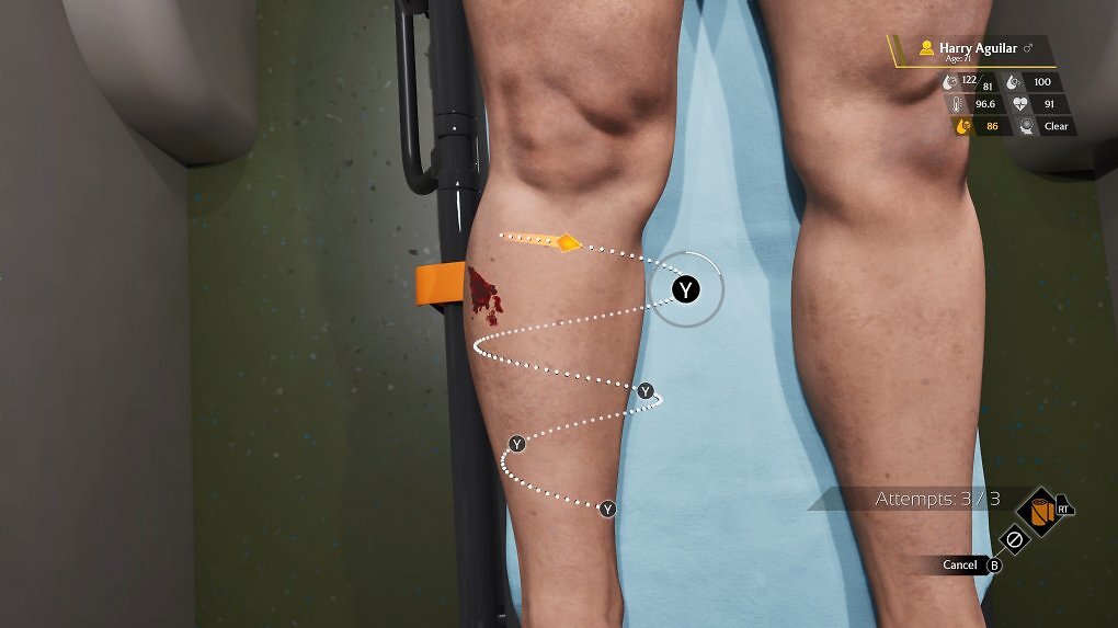 Verband anlegen in Ambulance Life.
